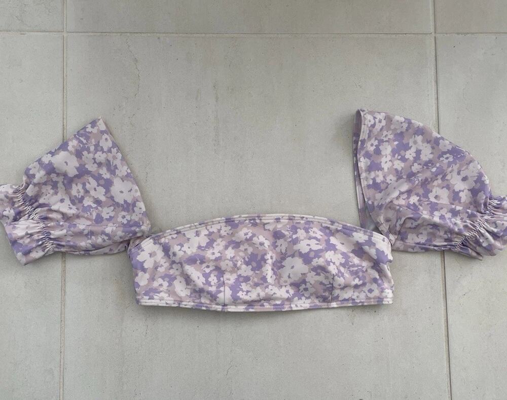 Peony Swim Bikini Top Lavender Fleur Swimwear Beach Summer